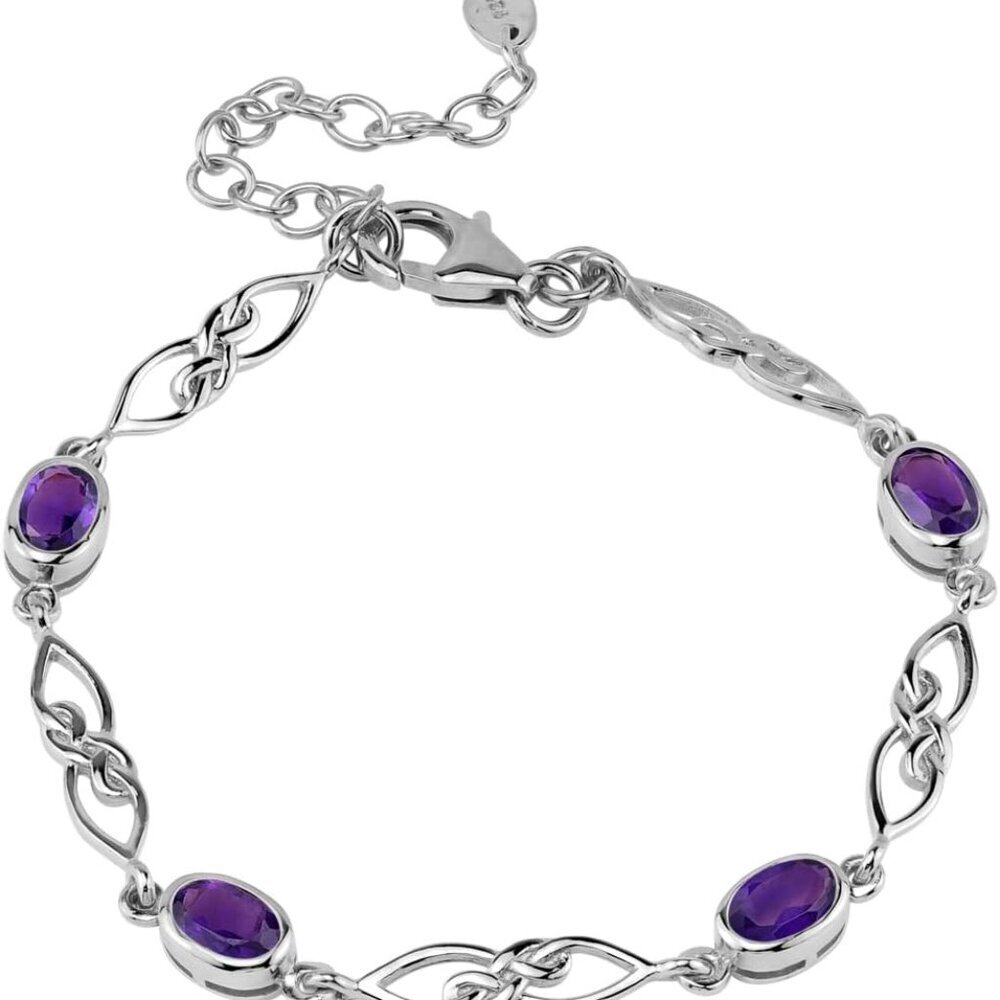 Birthstone Gemstones White Gold Plated or Yellow Gold Plated 925 Sterling Silver